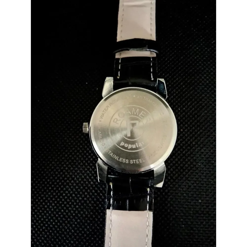 Vintage Roamer Men's Leather Mechanical‎ Watch RARE